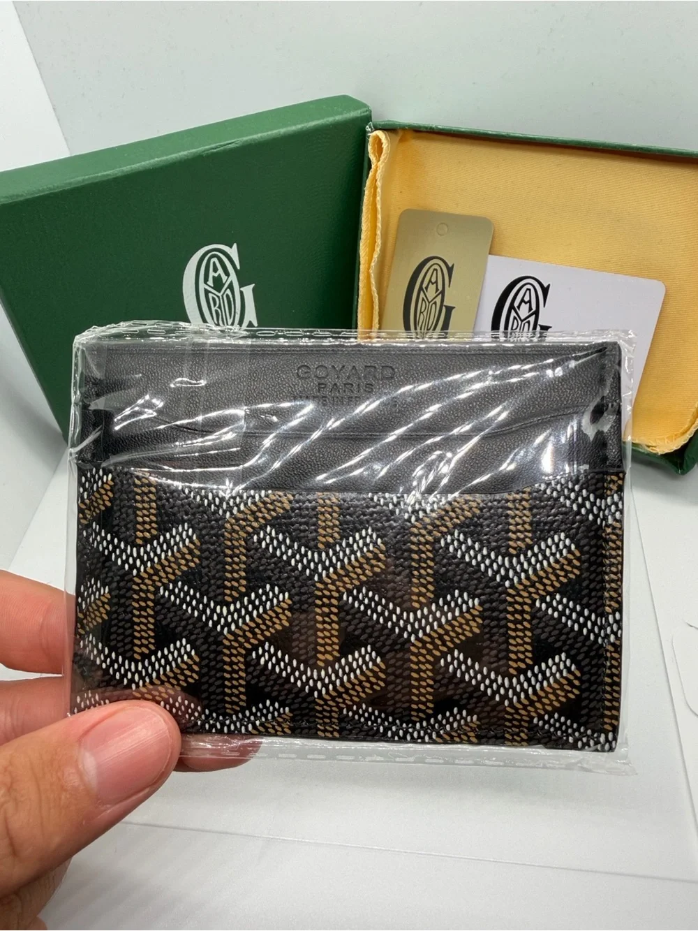 Black And Brown Goyard Card holder